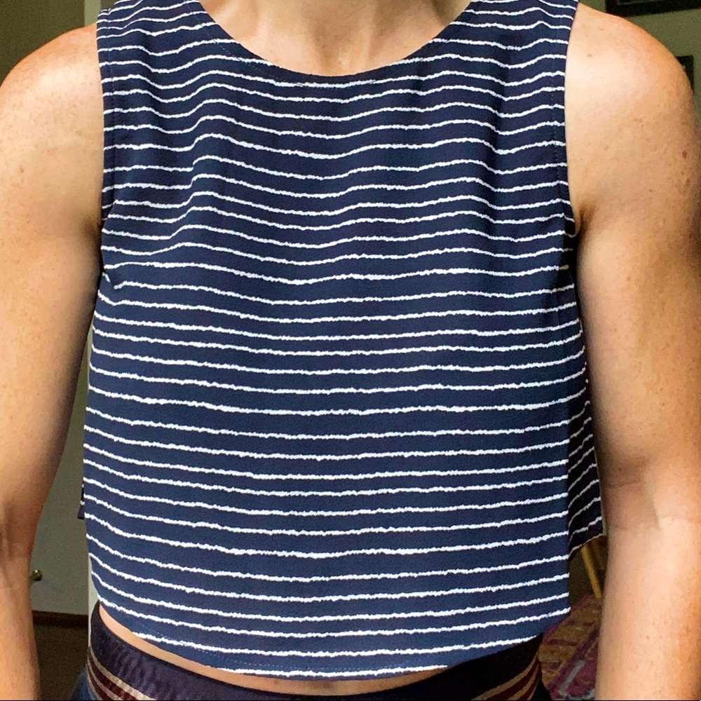Stripe Romeo and Juliet Couture crop top - NWT